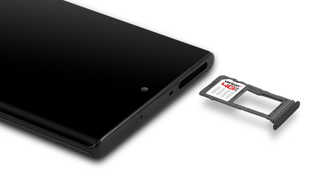 Samsung Galaxy Note10+ - Inserting and removing the nano SIM card