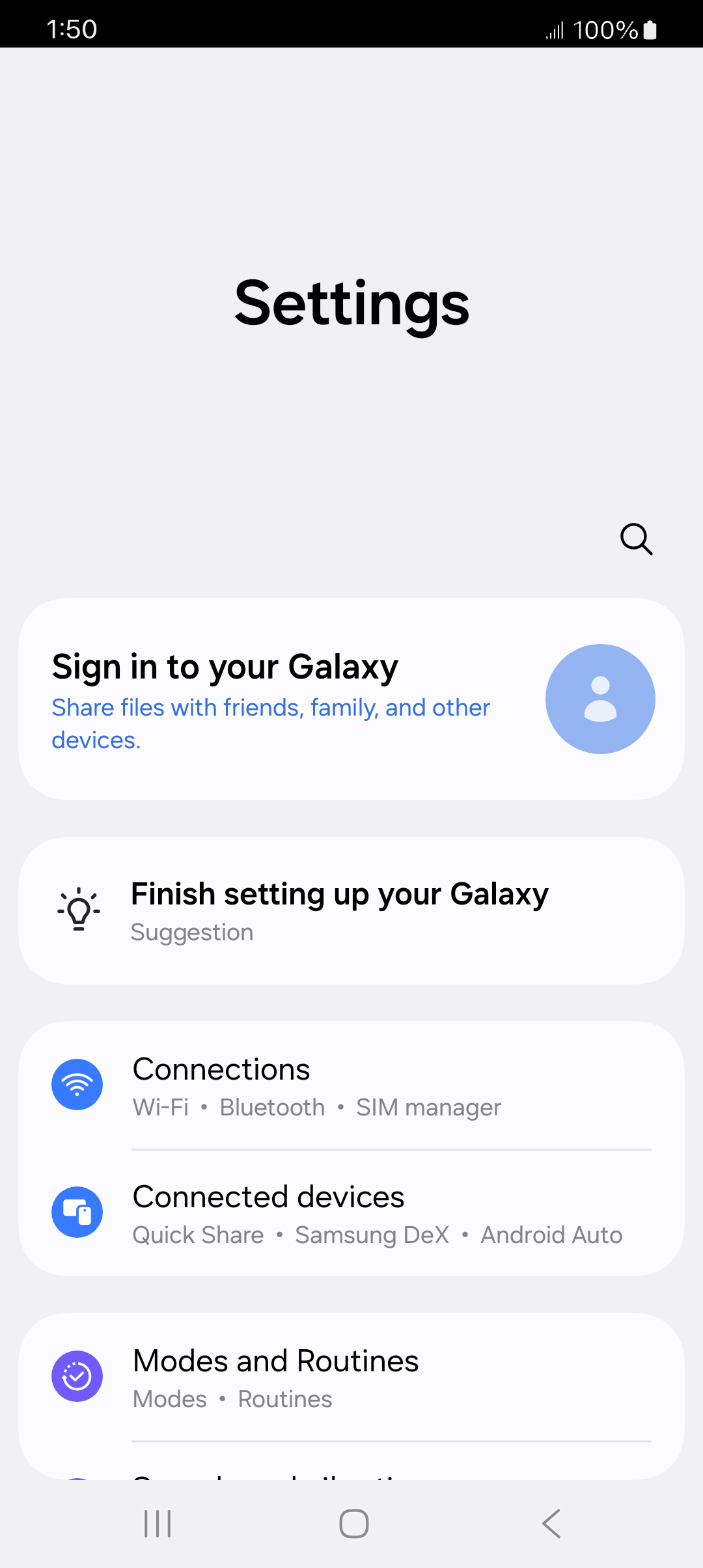 From the Settings app, scroll to and tap Apps.