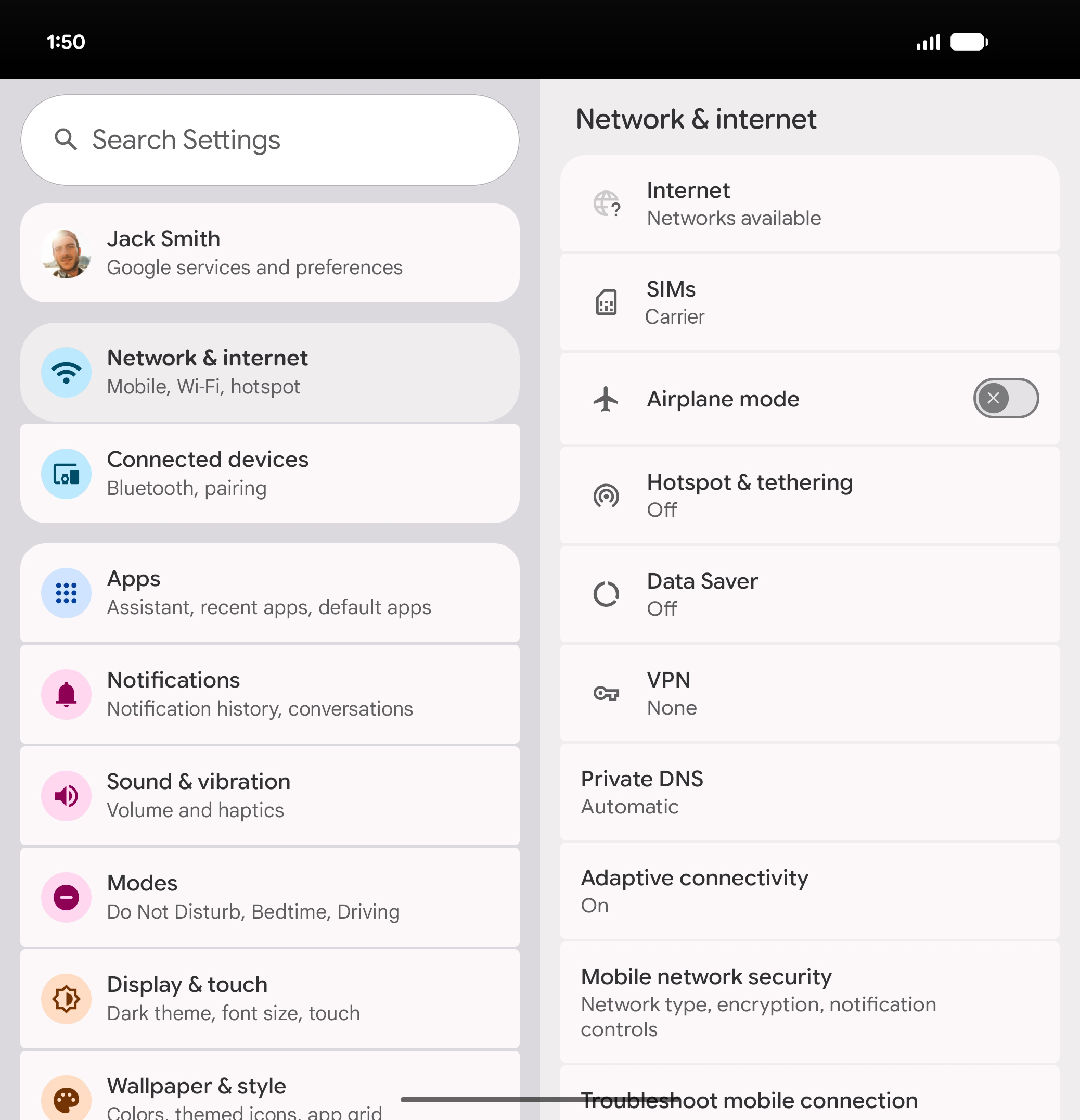 From the Settings app, scroll to and tap Apps.