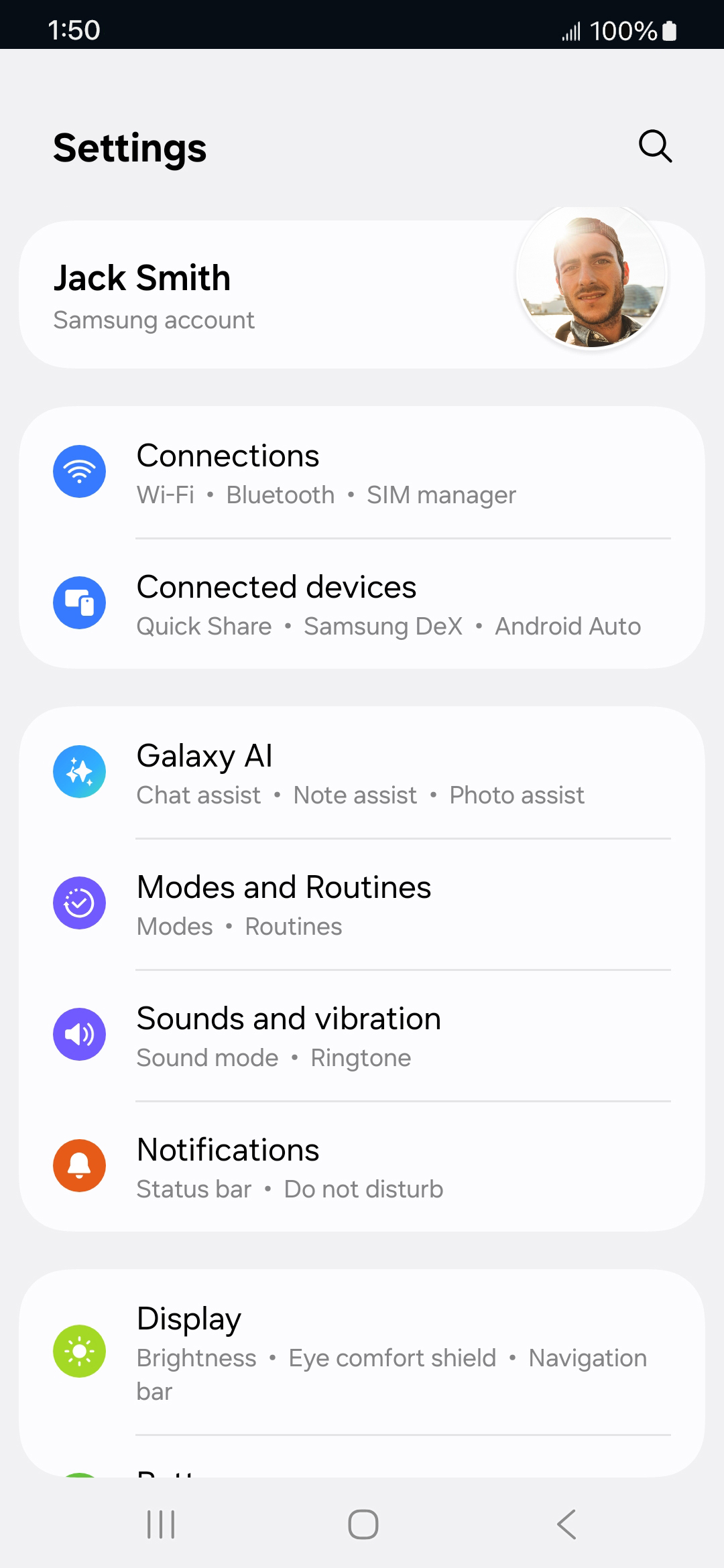 From the Settings app, scroll to and tap Apps.