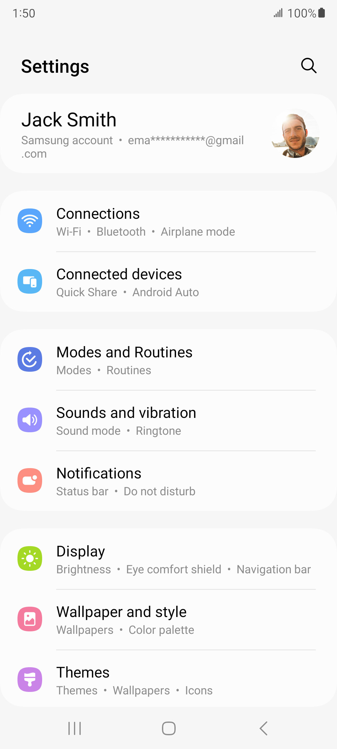 En la aplicación Settings, toca Apps.