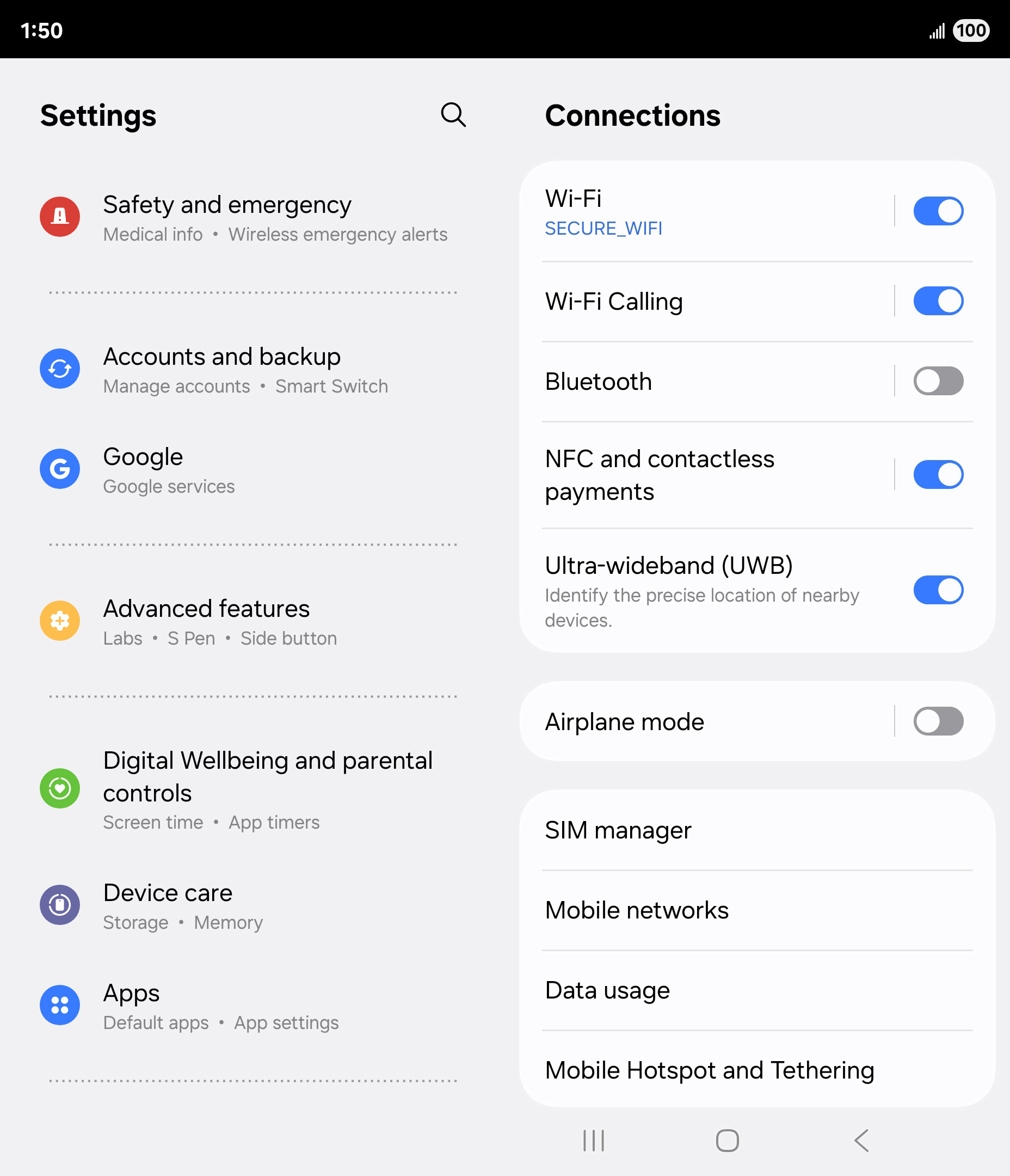 From the Settings app, scroll to and tap Apps.