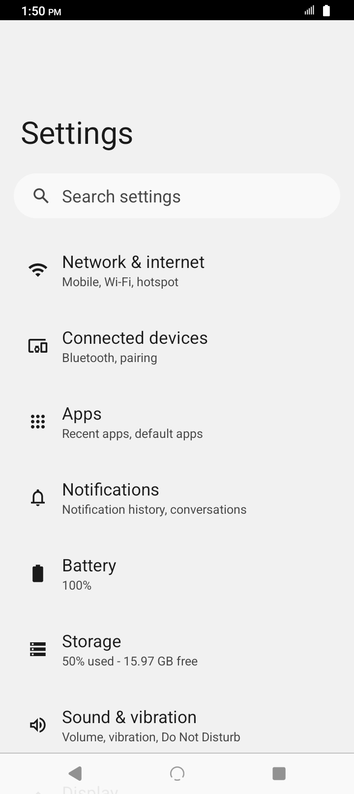 From the Settings app, scroll to and tap Apps.