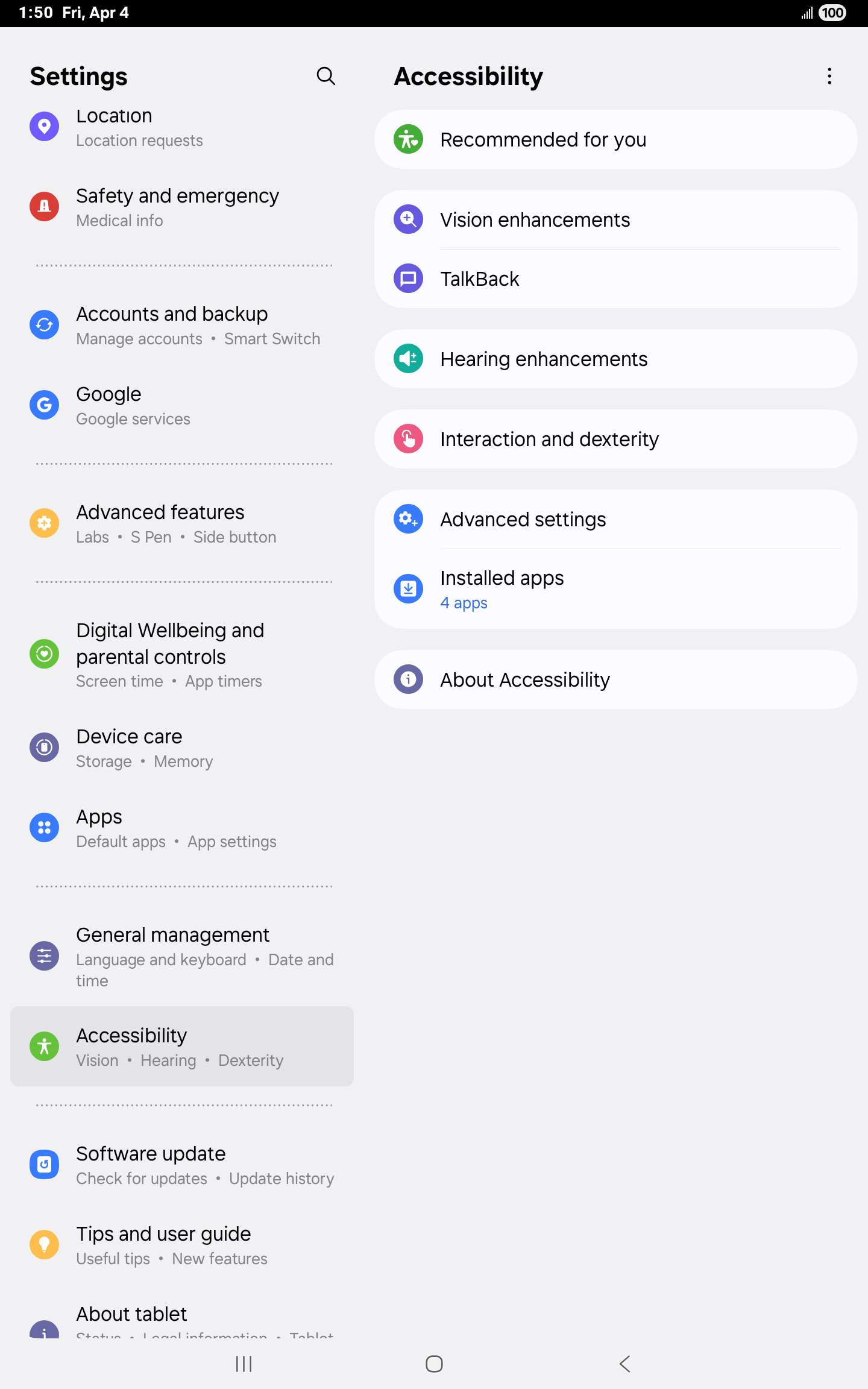 From the Settings app, scroll to and tap Apps.