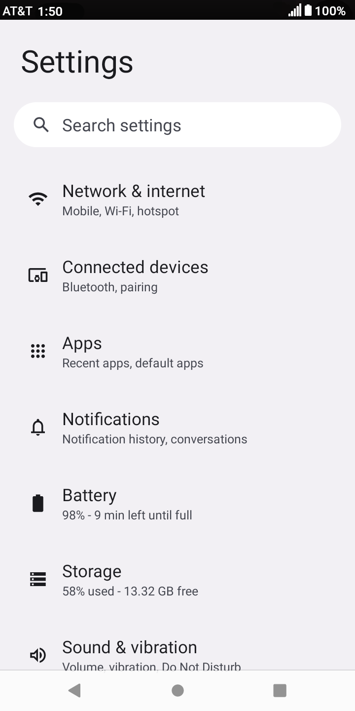 From the Settings app, scroll to and tap Apps.