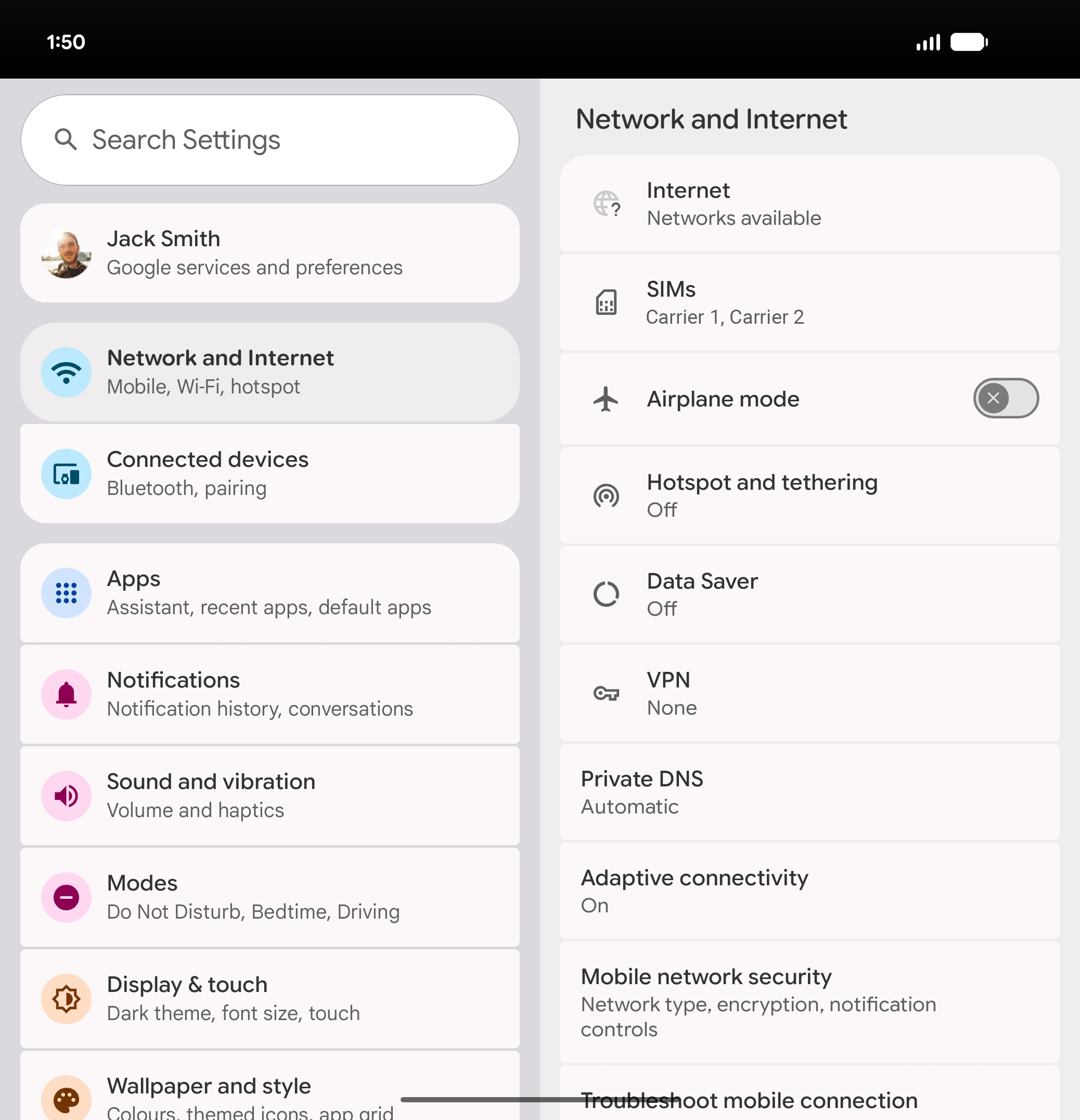 From the Settings app, scroll to and tap Apps.