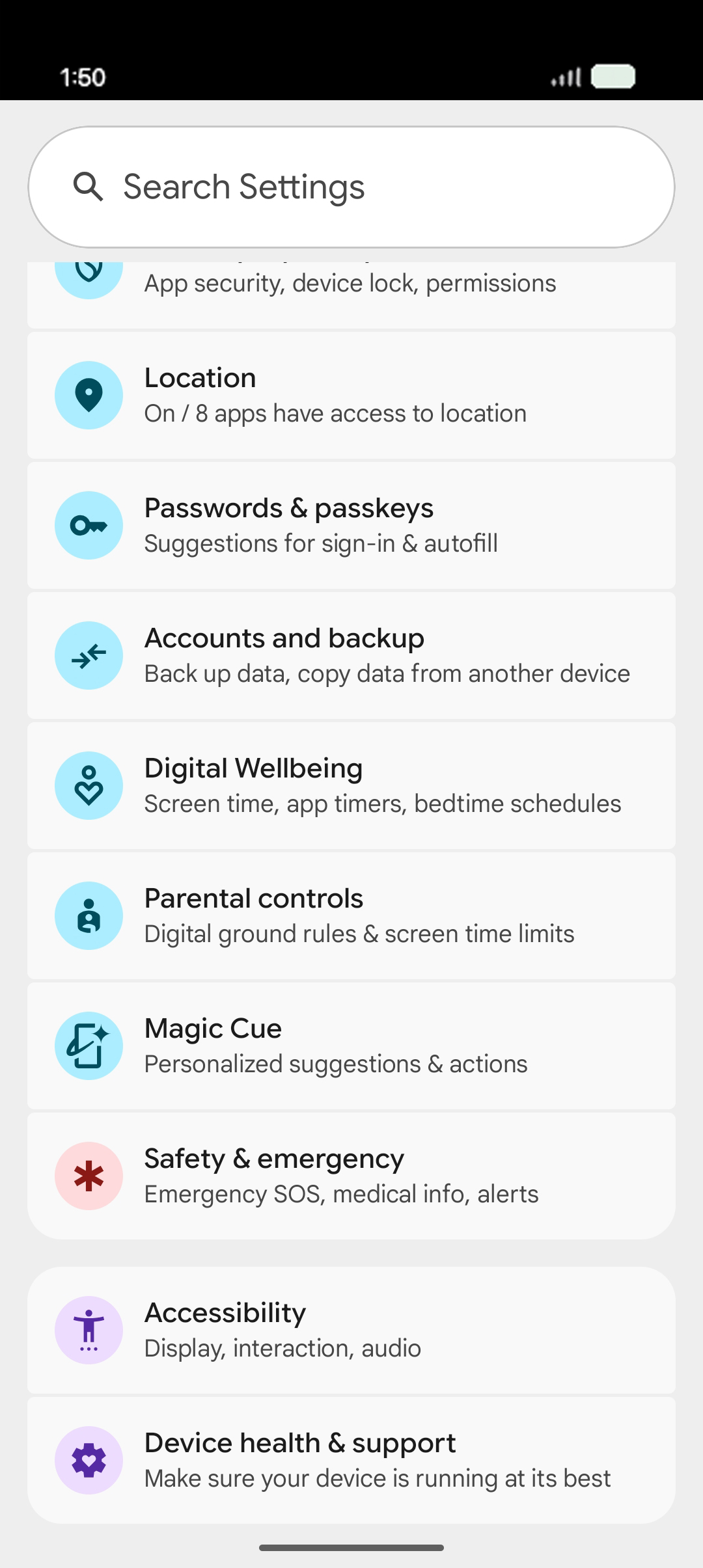 From the Settings app, scroll to and tap Apps.
