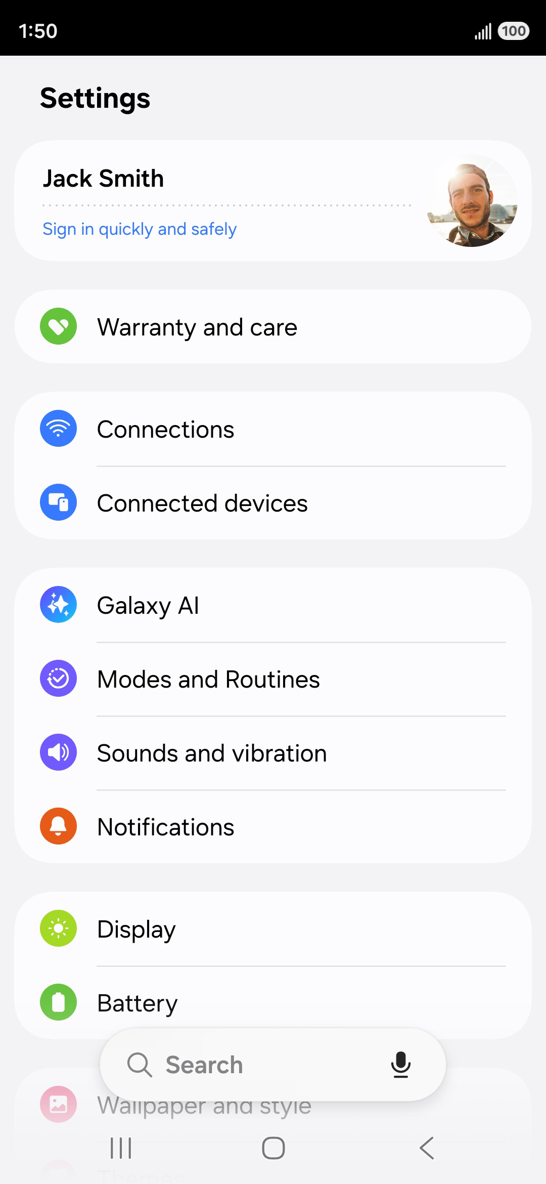 En la aplicación Settings, toca Apps.