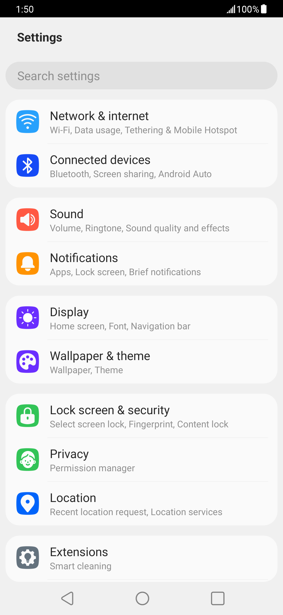 From the Settings app, scroll to and tap Apps.