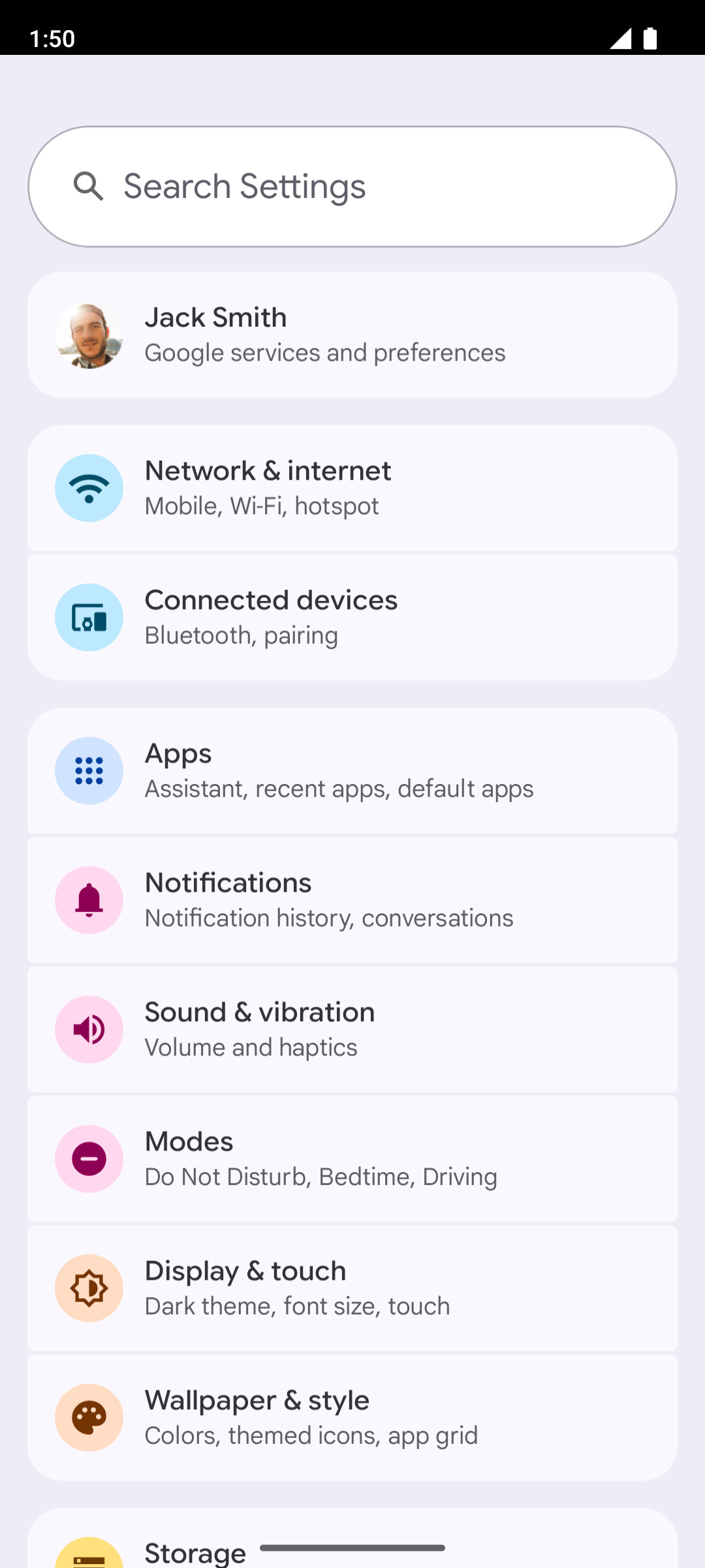 From the Settings app, scroll to and tap Apps.