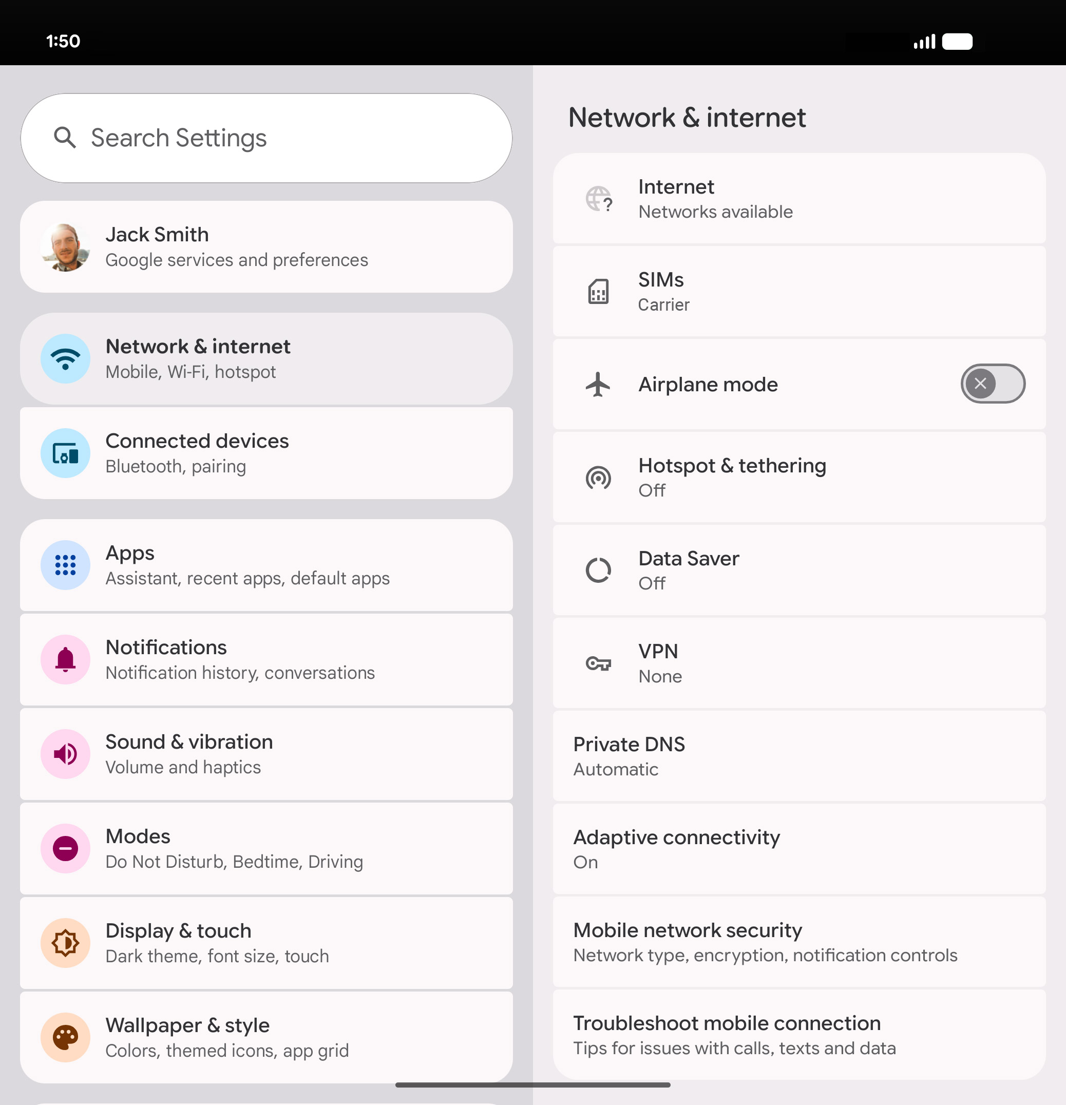 From the Settings app, scroll to and tap Apps.