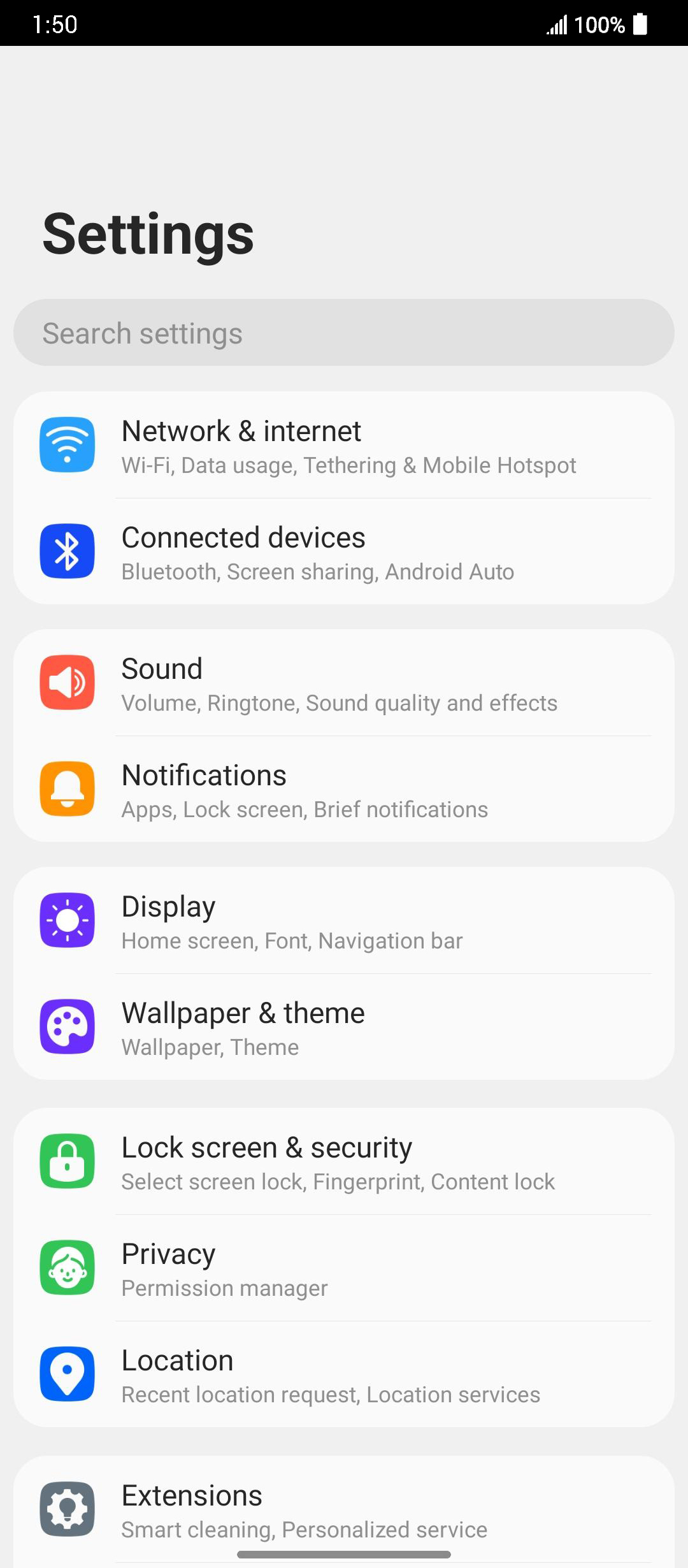 From the Settings app, scroll to and tap Apps.