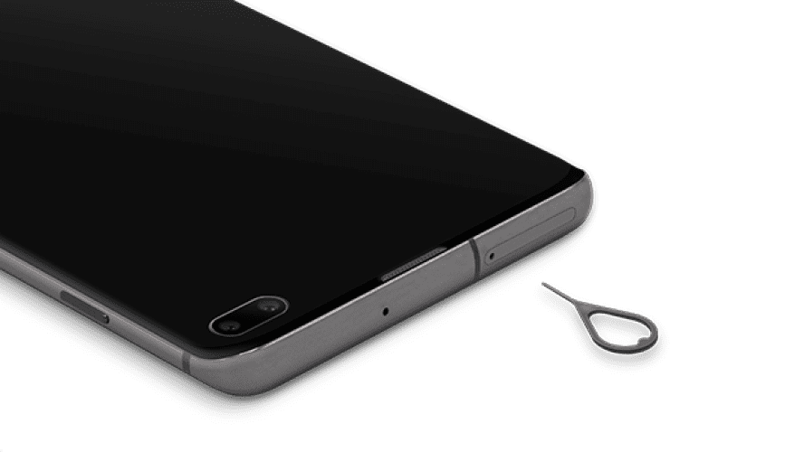 Samsung Galaxy S10 5G - Inserting and removing the nano SIM card