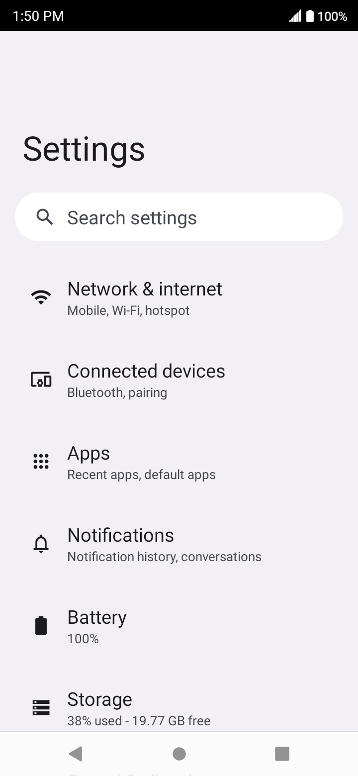 From the Settings app, scroll to and tap Apps.
