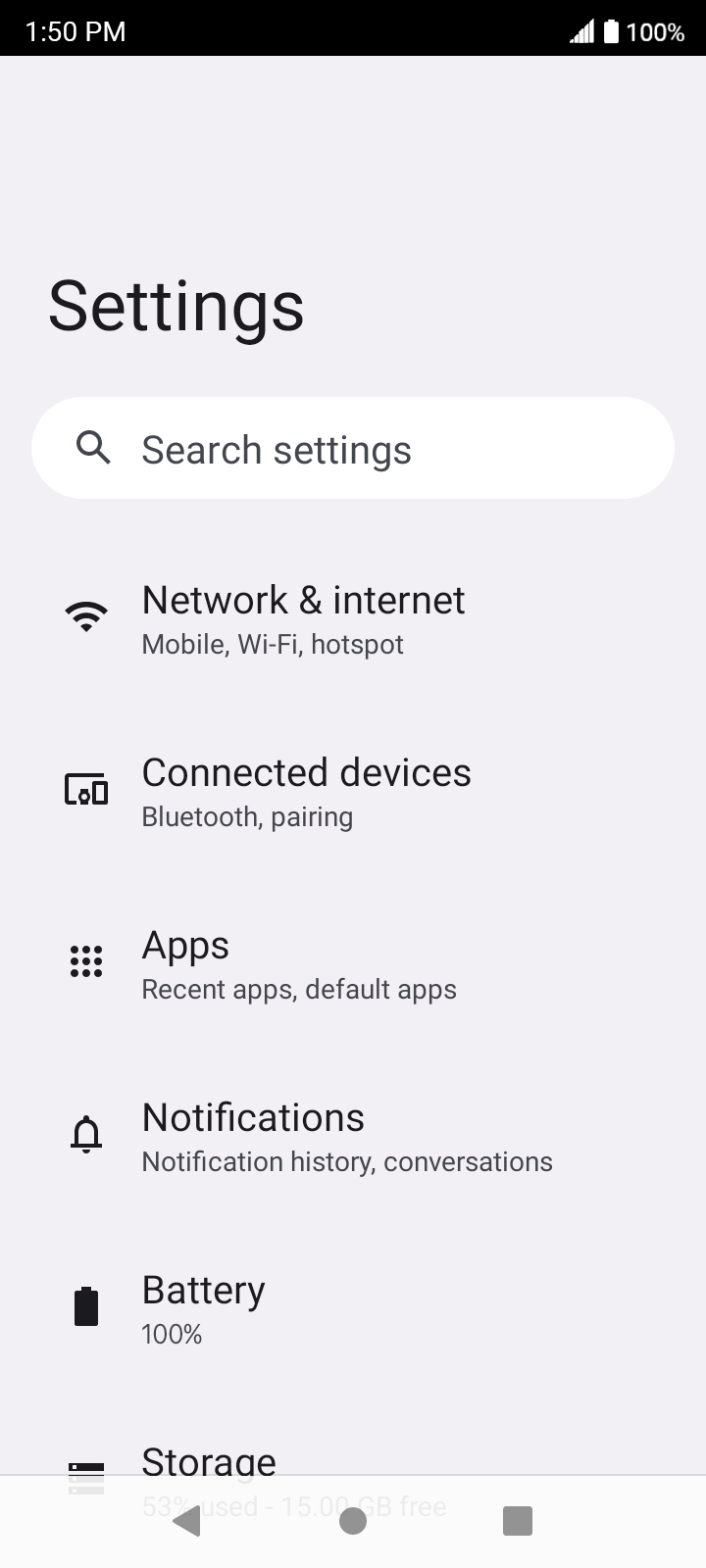 From the Settings app, scroll to and tap Apps.