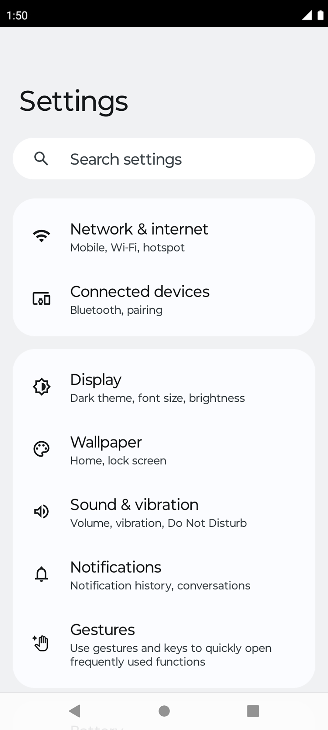 From the Settings app, scroll to and tap Apps.