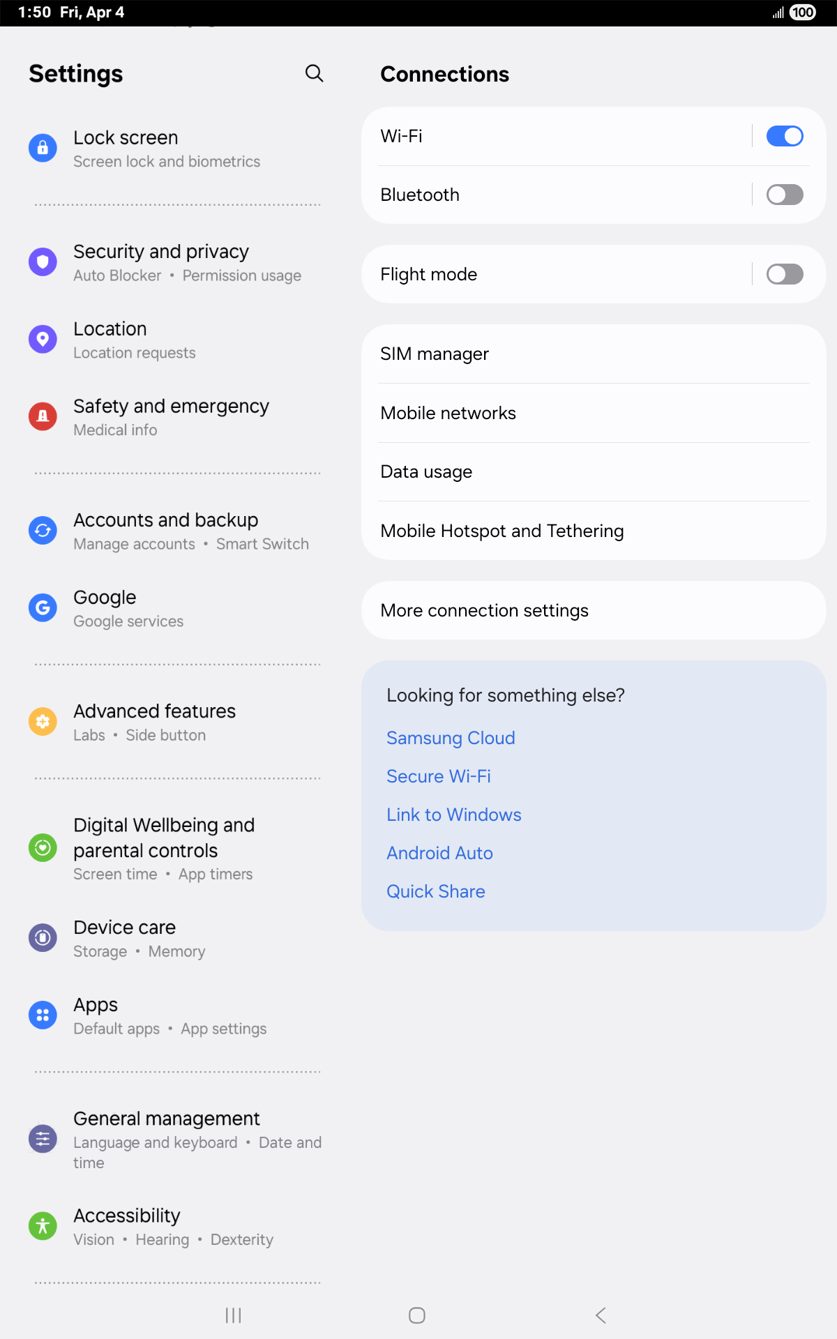From the Settings app, scroll to and tap Apps.