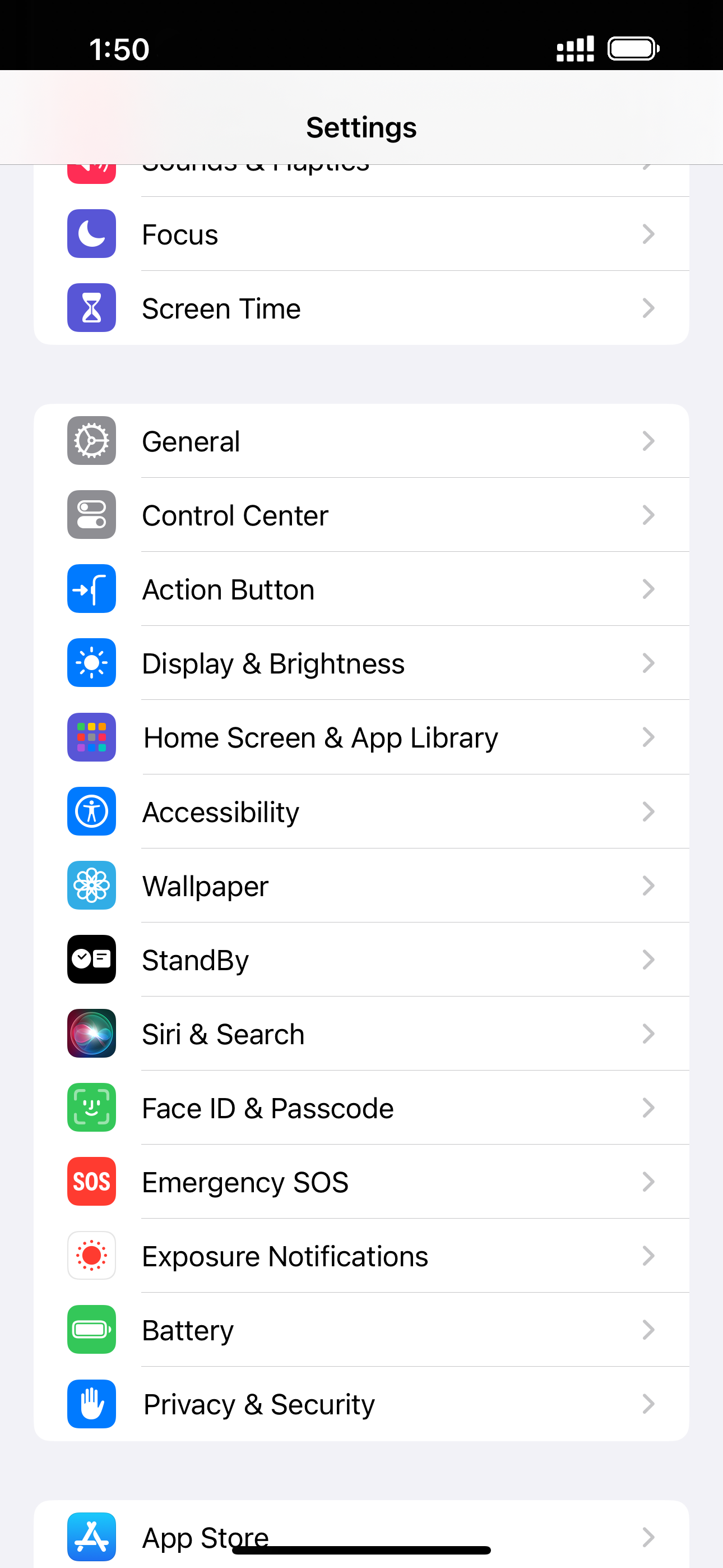 En la aplicación Settings, toca Apps.
