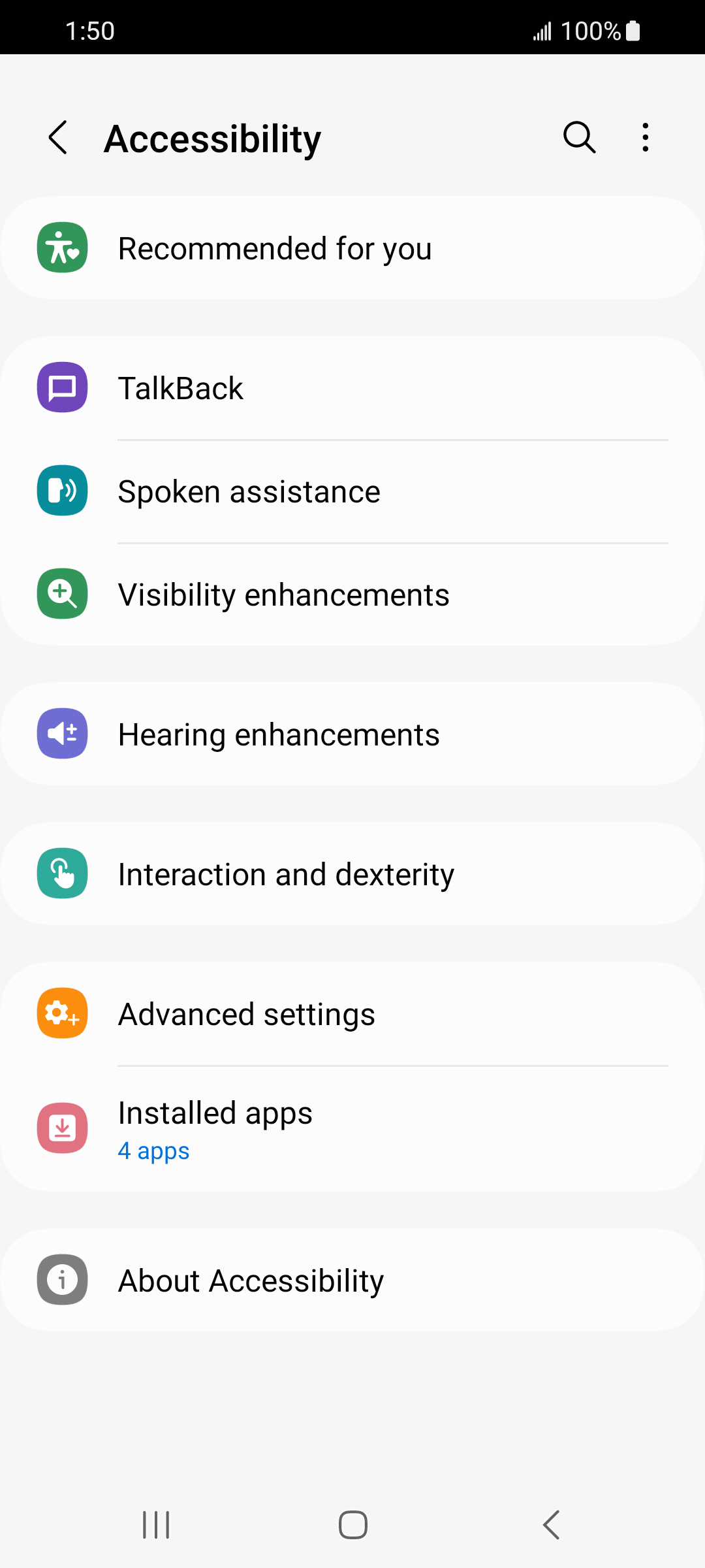 From the Settings app, scroll to and tap Apps.