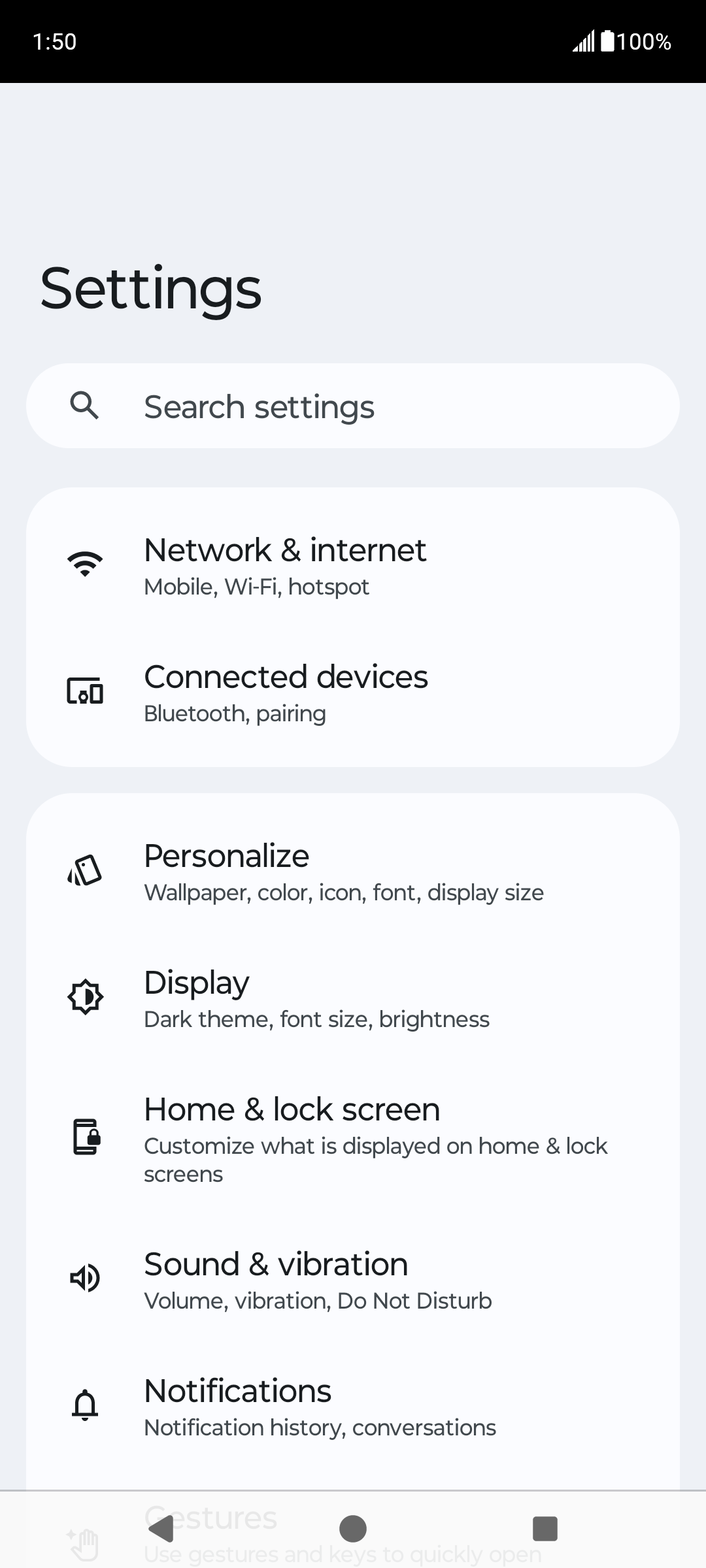 From the Settings app, scroll to and tap Apps.