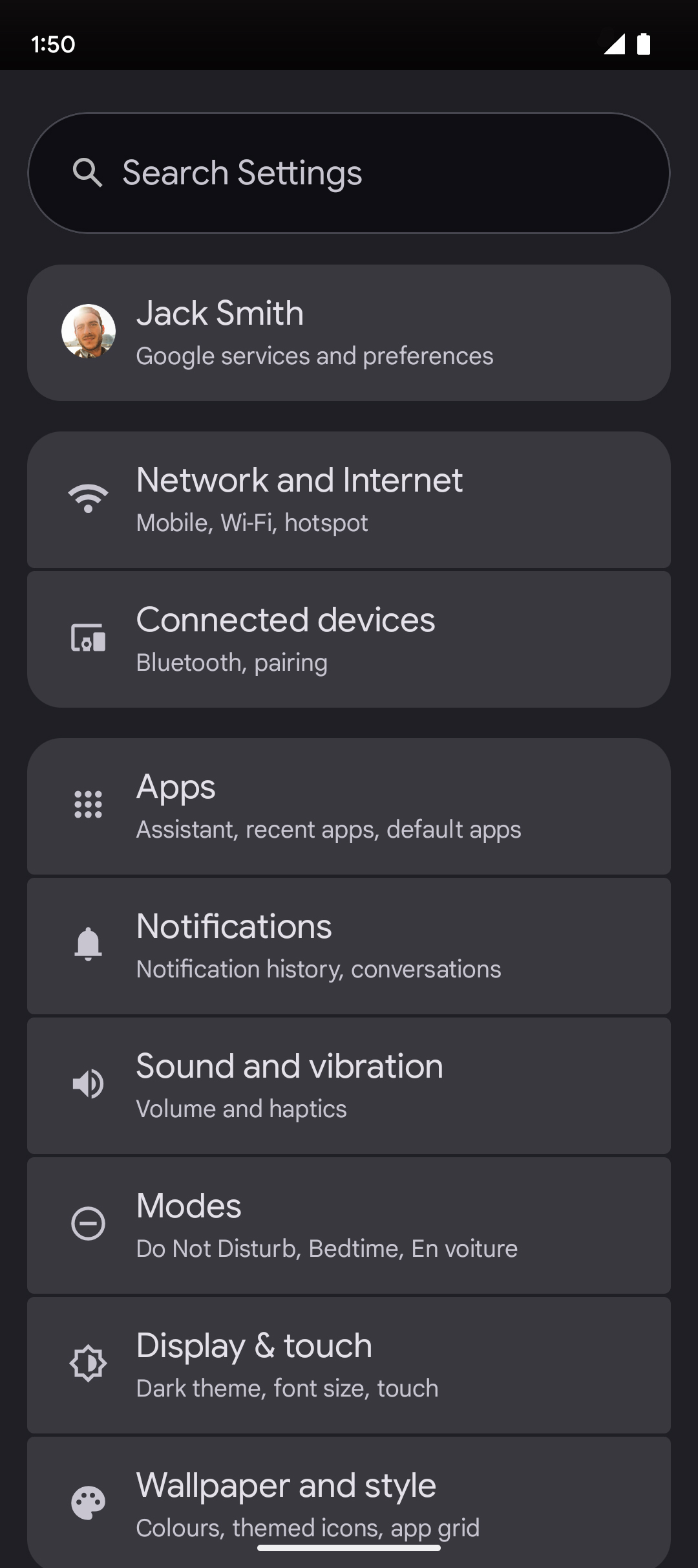 From the Settings app, scroll to and tap Apps.