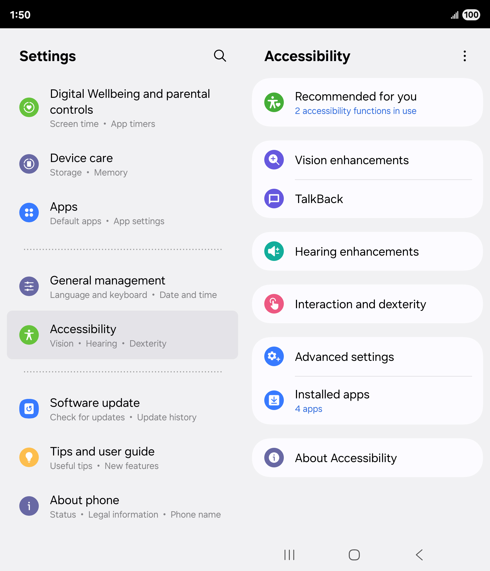 From the Settings app, scroll to and tap Apps.