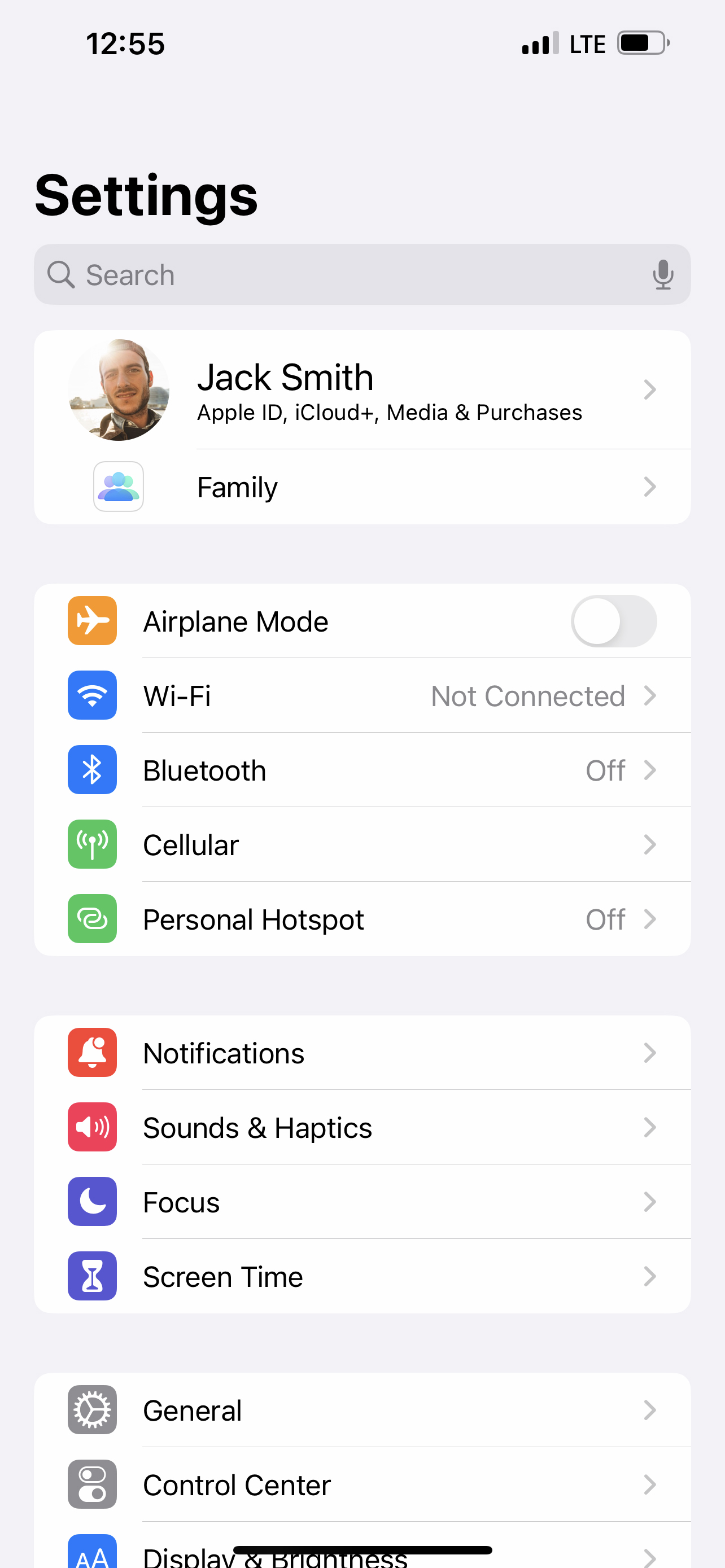 En la aplicación Settings, toca Apps.