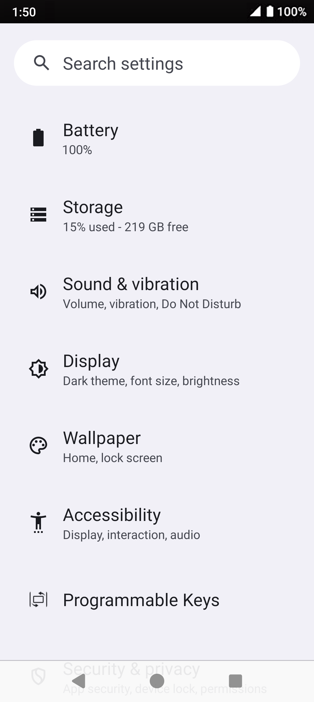 From the Settings app, scroll to and tap Apps.