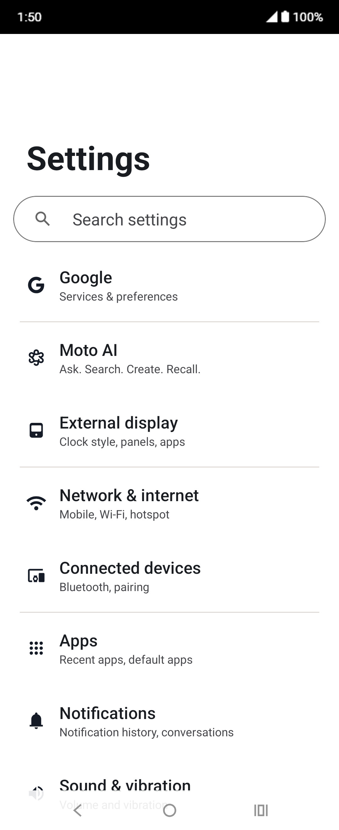 From the Settings app, scroll to and tap Apps.