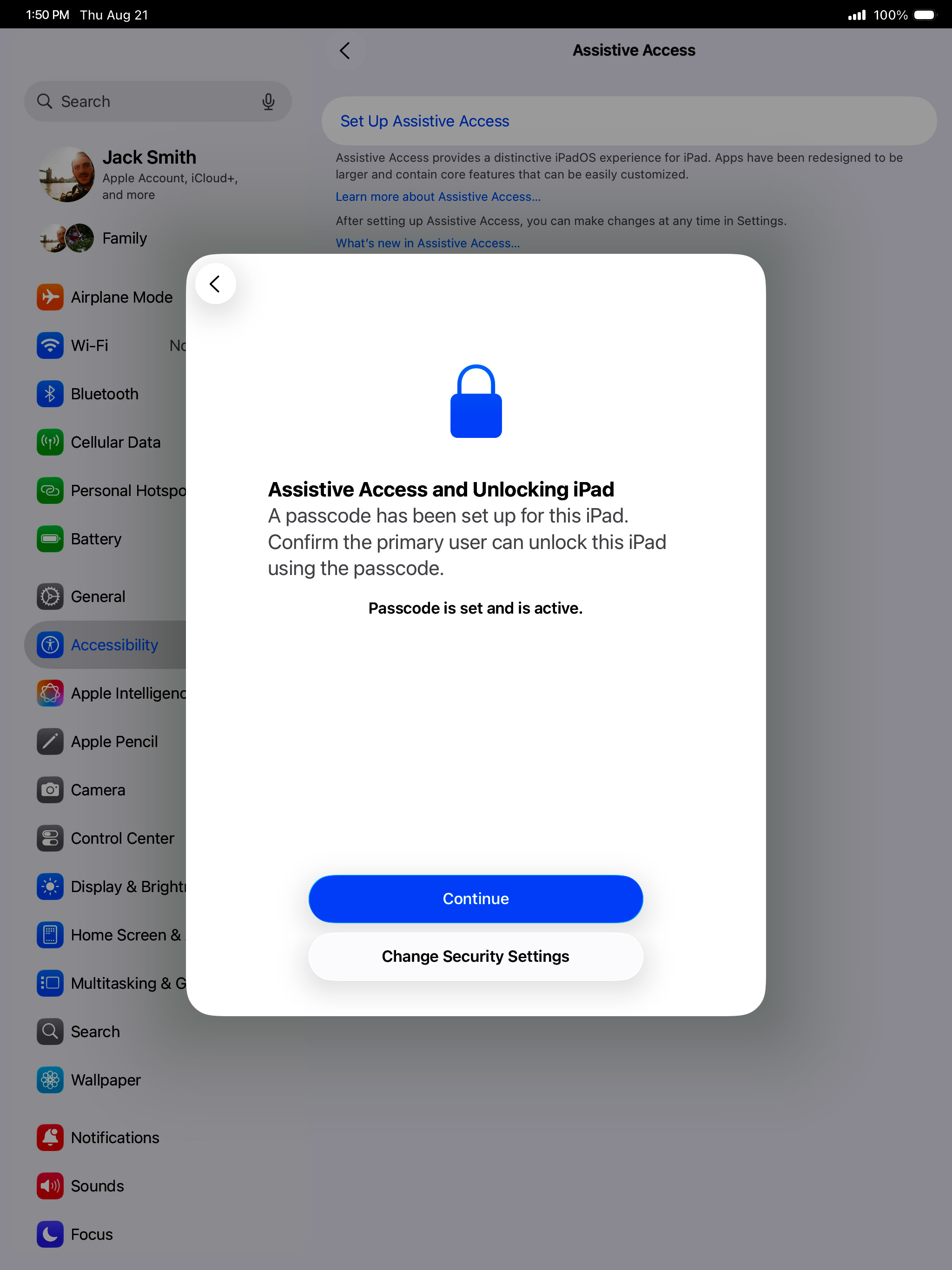 Apple iPad Pro 11-inch (4th generation) - Using Assistive Access
