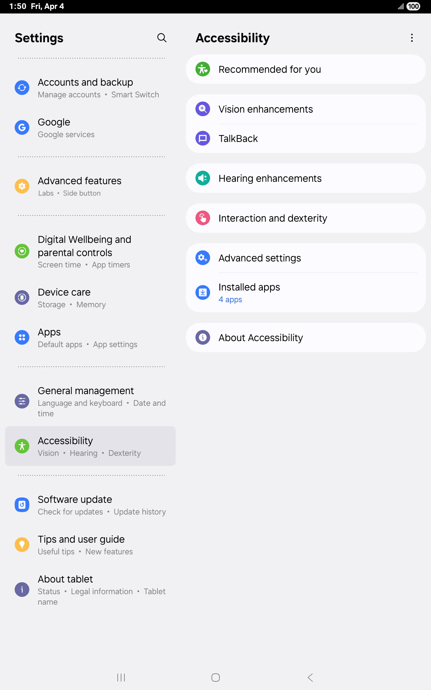 From the Settings app, scroll to and tap Apps.