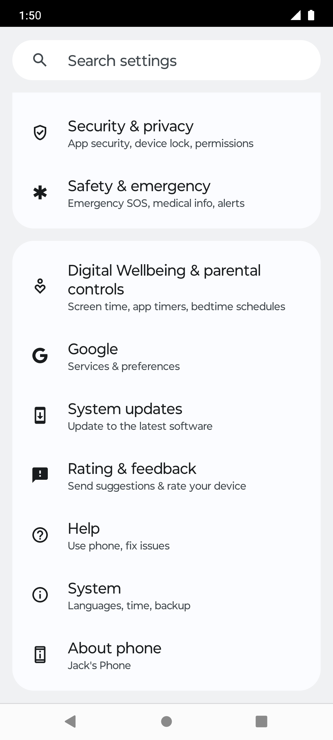 From the Settings app, scroll to and tap Apps.