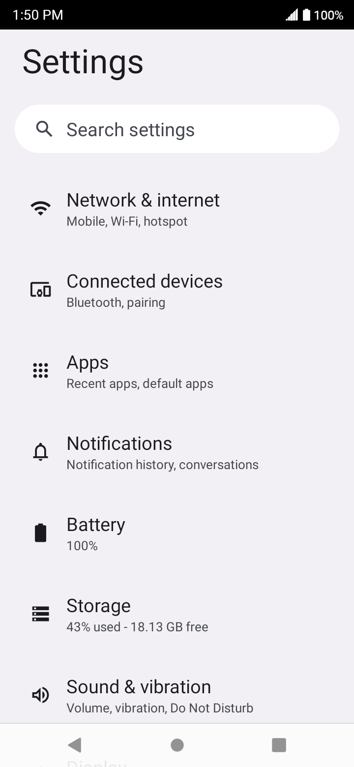 From the Settings app, scroll to and tap Apps.