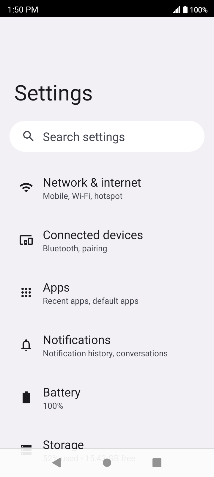 From the Settings app, scroll to and tap Apps.