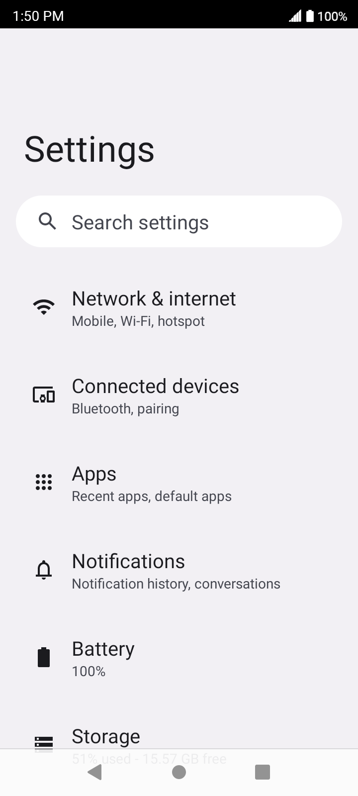 From the Settings app, scroll to and tap Apps.