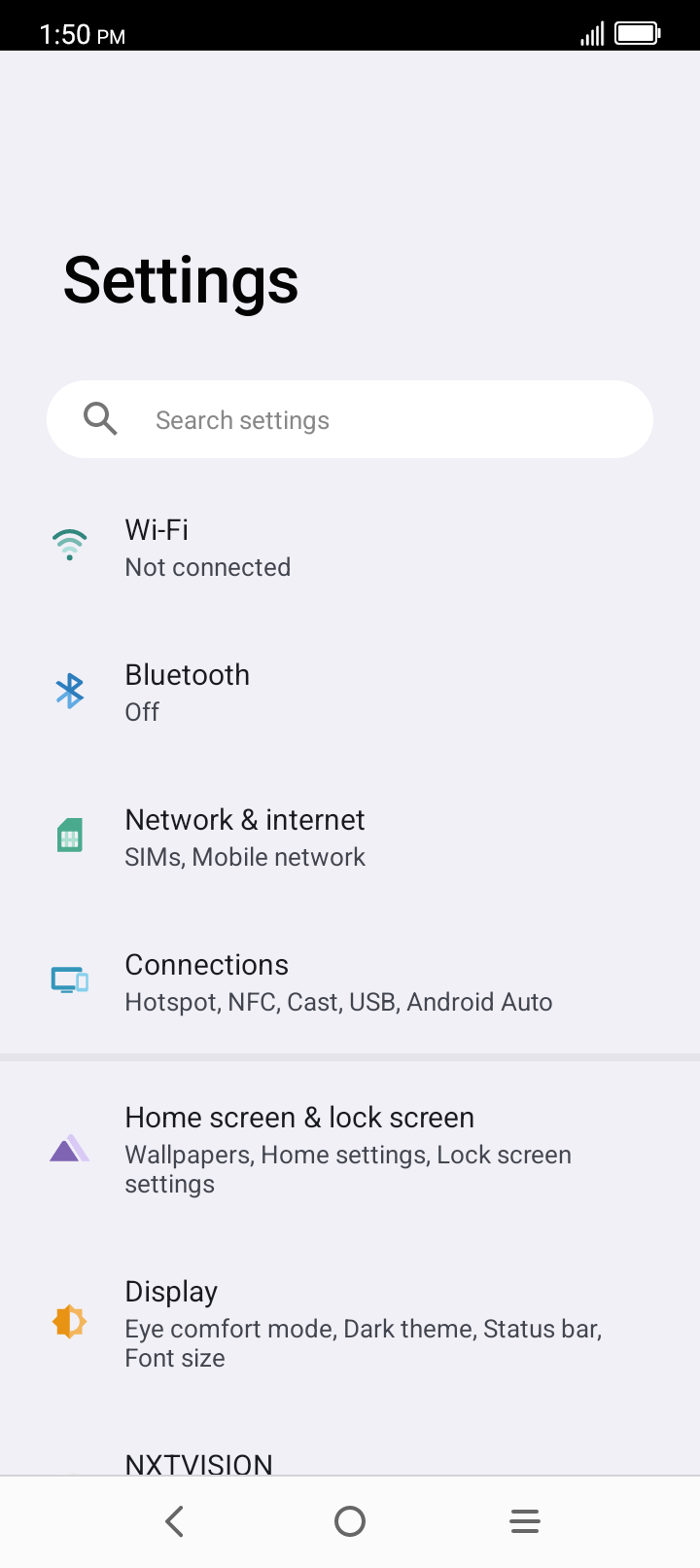 En la aplicación Settings, toca Apps.
