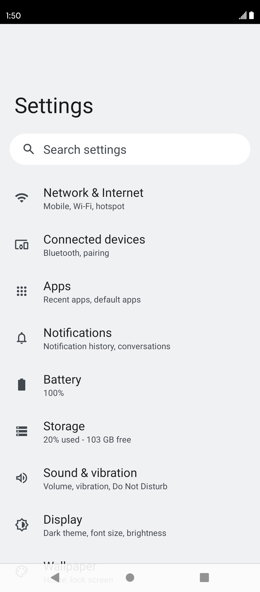 From the Settings app, scroll to and tap Apps.