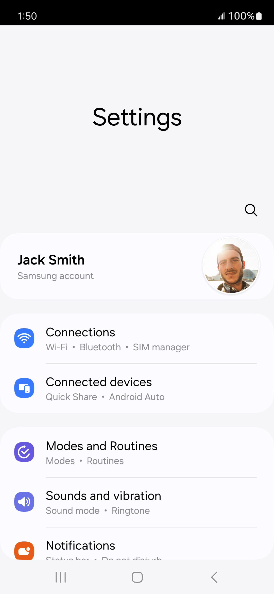 From the Settings app, scroll to and tap Apps.