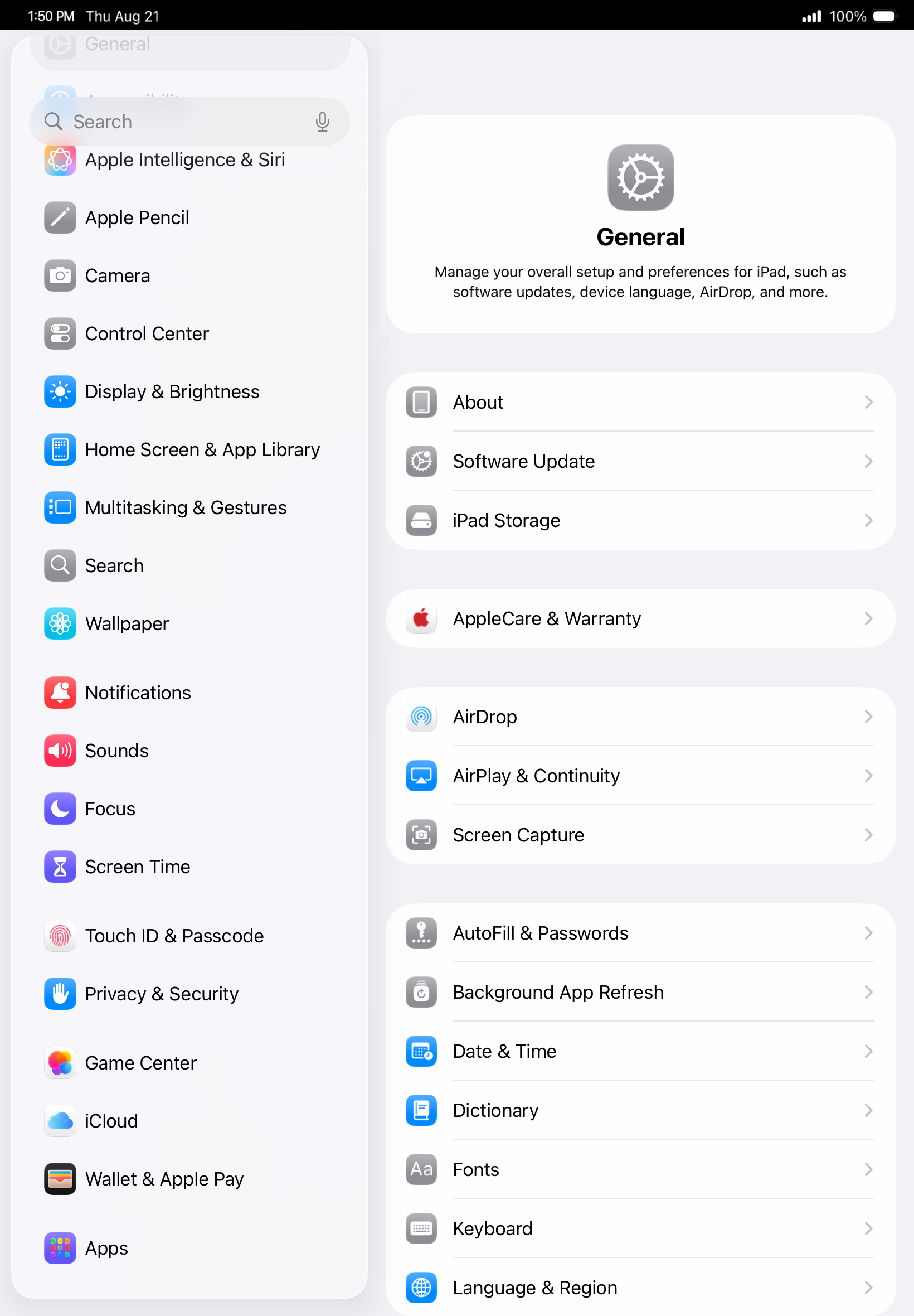 From the Settings app, scroll to and tap Apps.