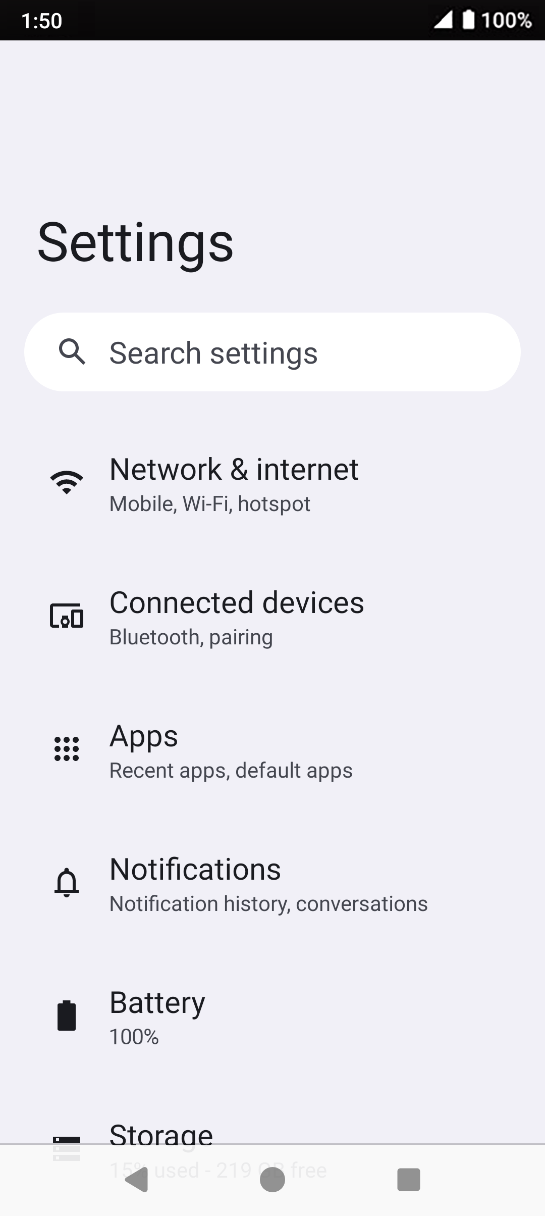 From the Settings app, scroll to and tap Apps.