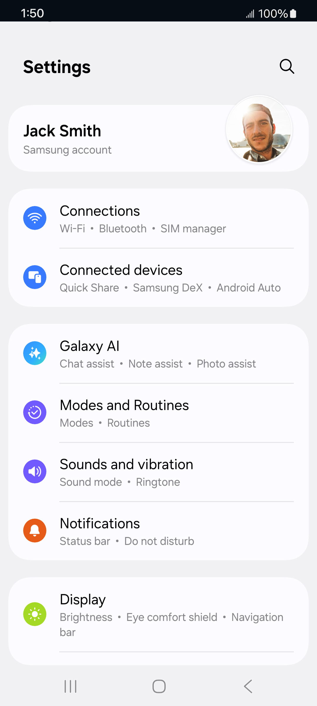 From the Settings app, scroll to and tap Apps.