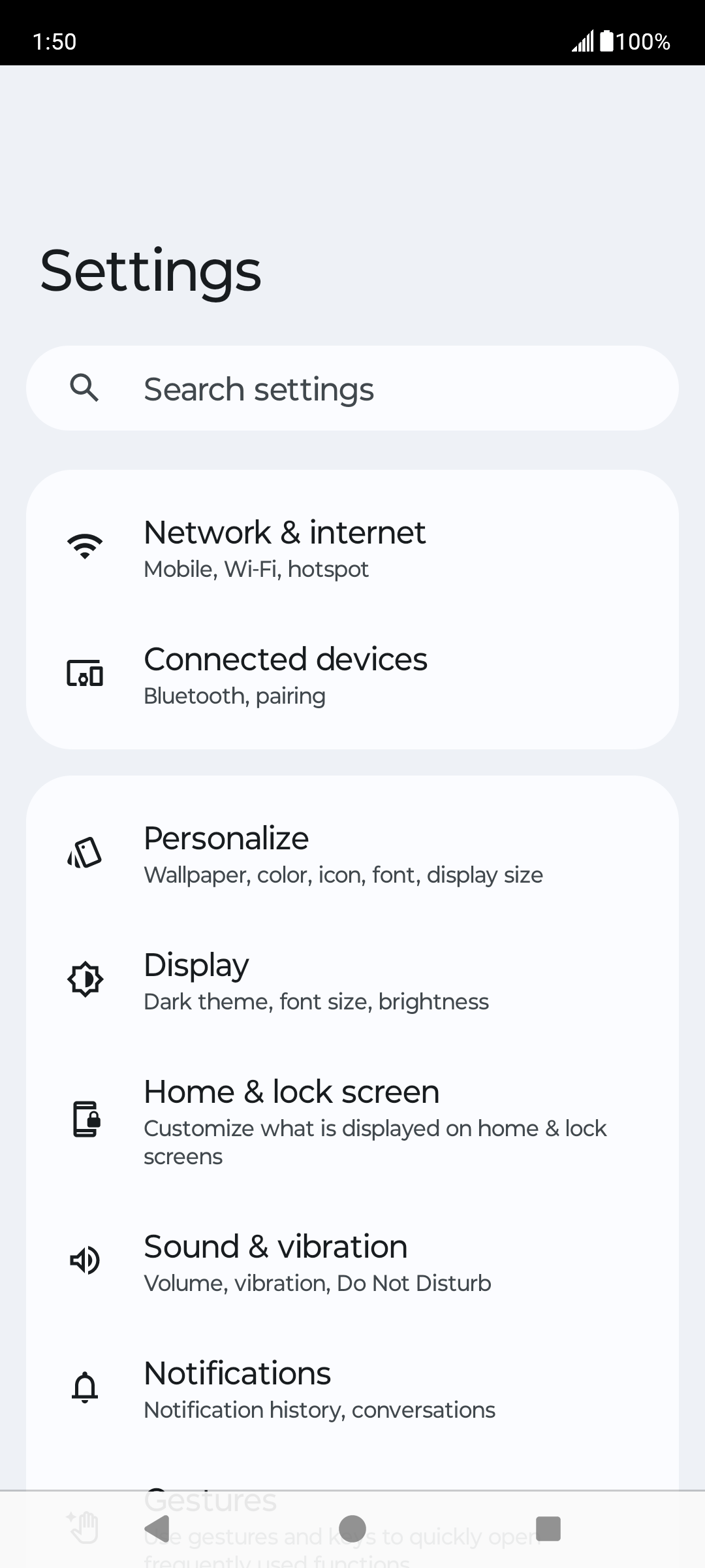From the Settings app, scroll to and tap Apps.