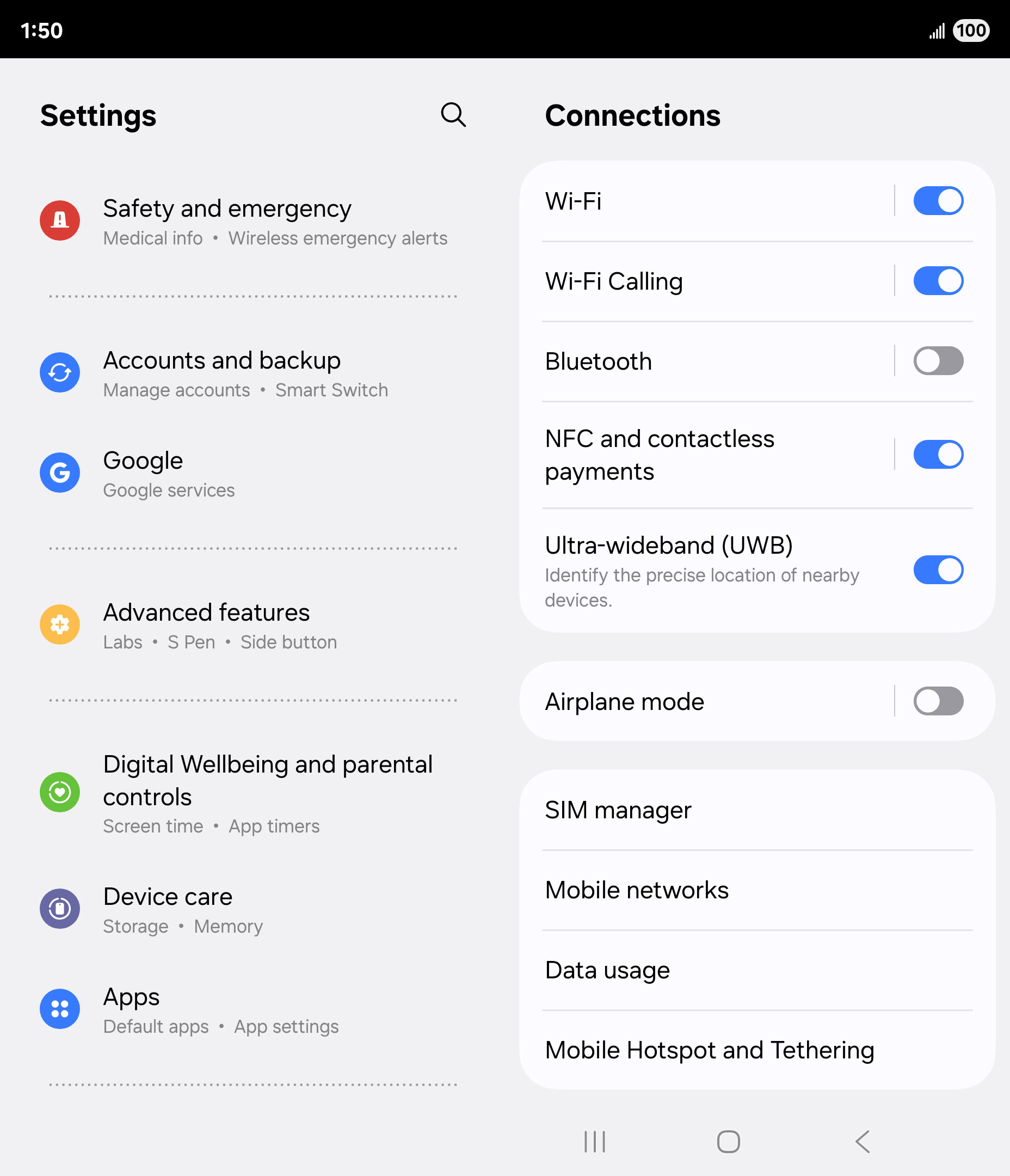 From the Settings app, scroll to and tap Apps.