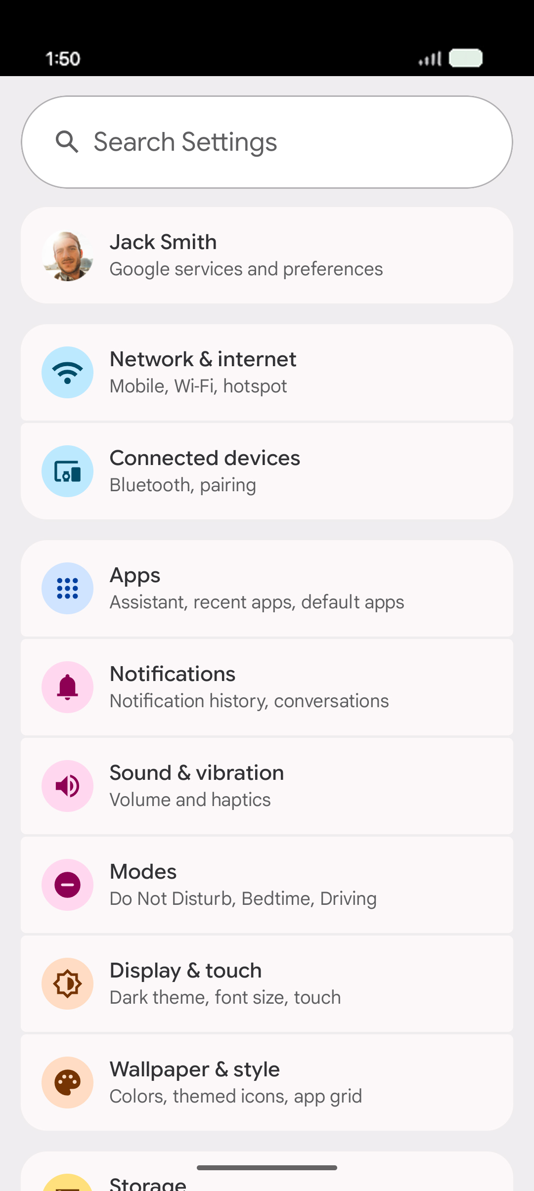 From the Settings app, scroll to and tap Apps.
