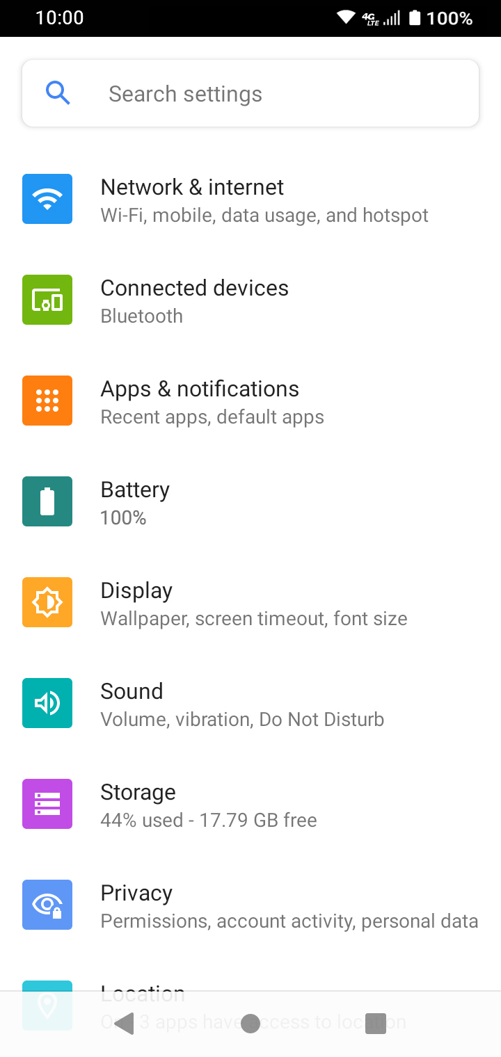 From the Settings app, scroll to and tap Apps.