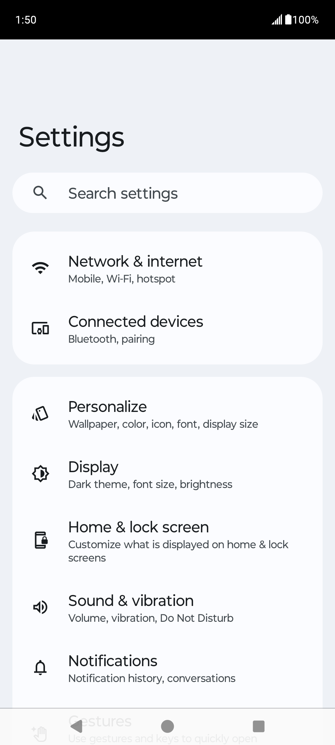 From the Settings app, scroll to and tap Apps.