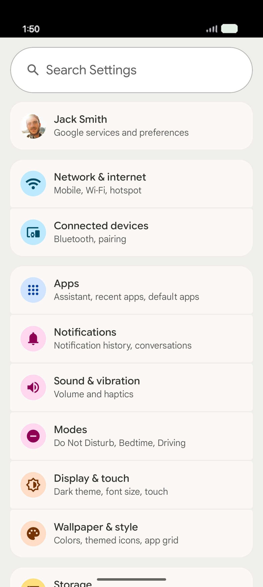 From the Settings app, scroll to and tap Apps.