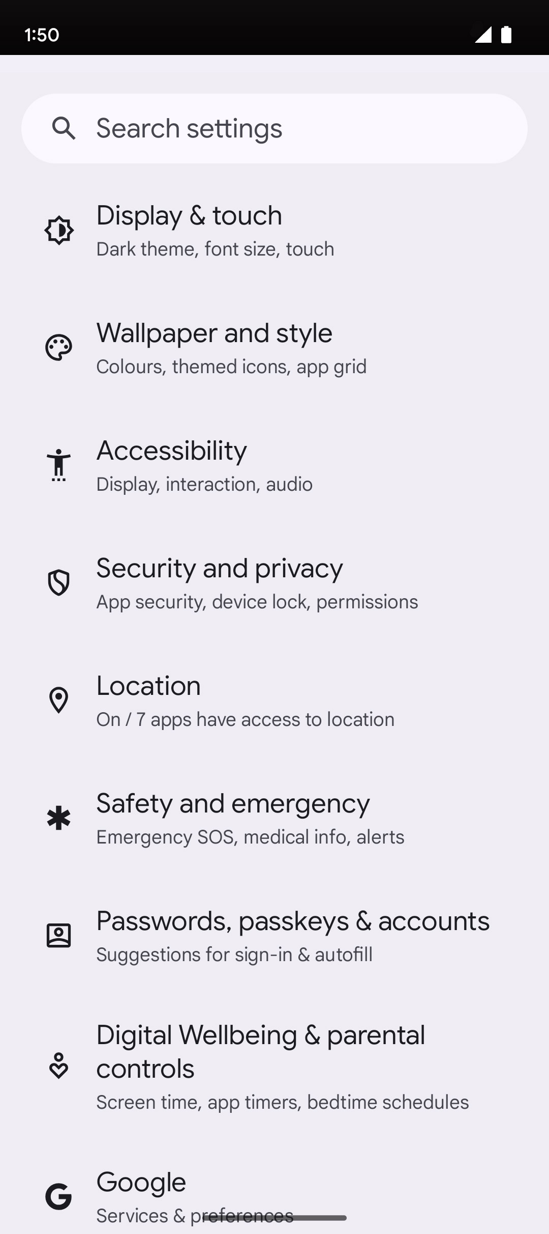 From the Settings app, scroll to and tap Apps.