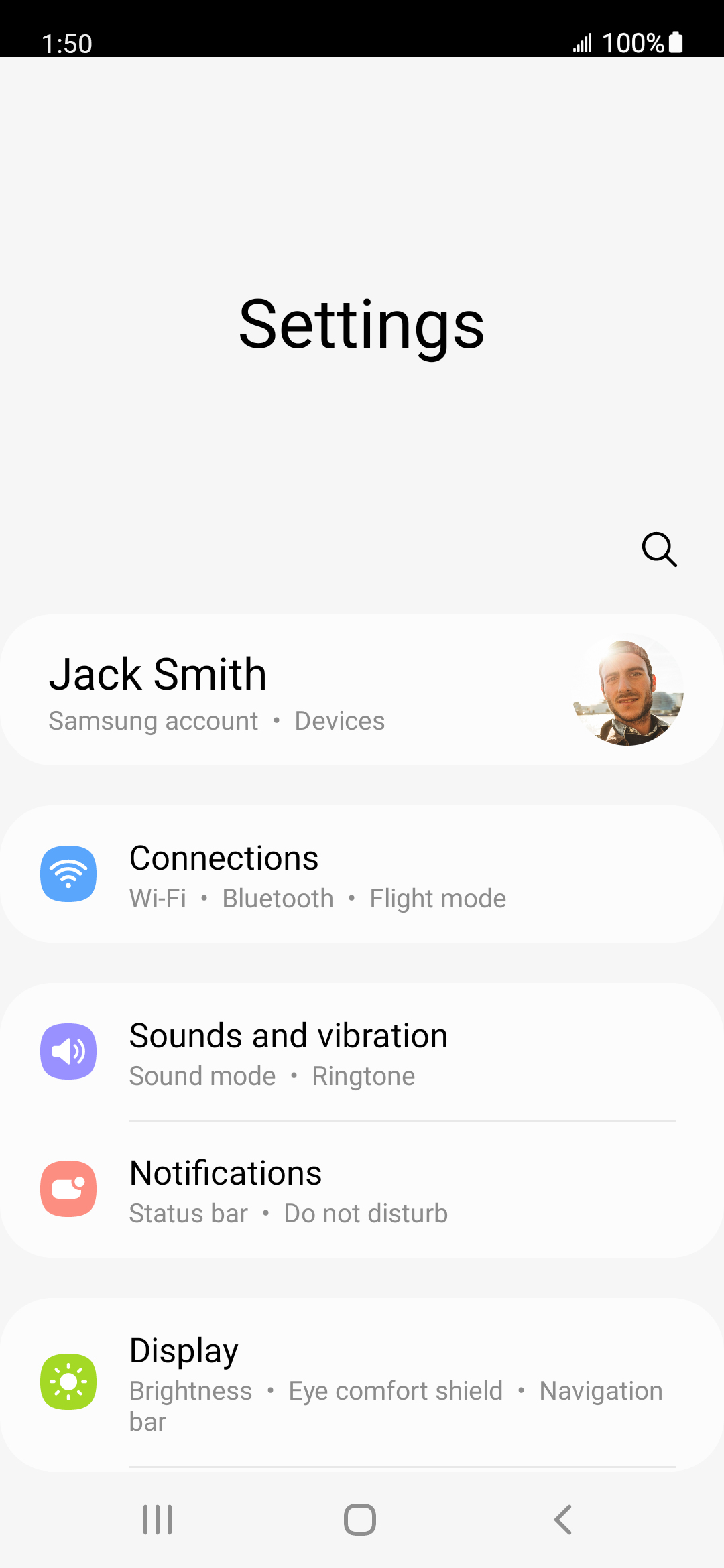 From the Settings app, scroll to and tap Apps.