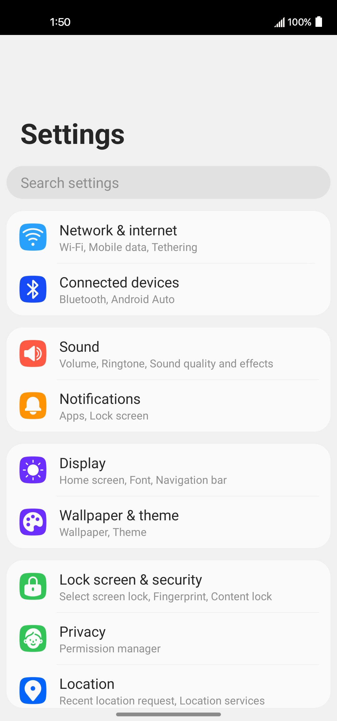 From the Settings app, scroll to and tap Apps.
